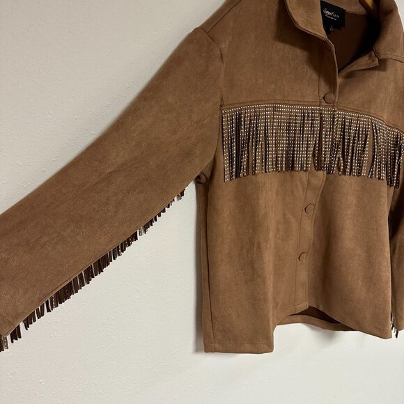 *NEW* Sweet Rain Rhinestone Fringe Jacket - Picture 4 of 10